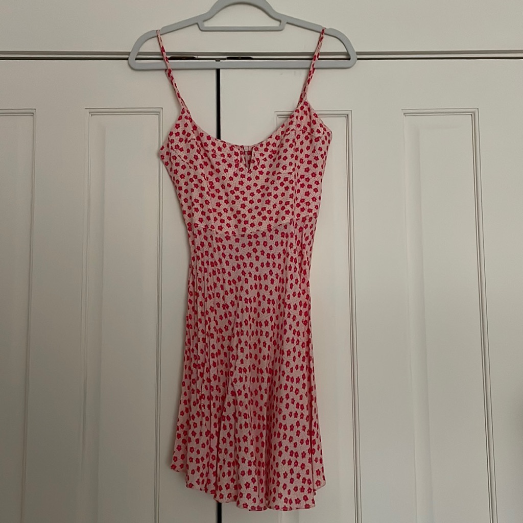 Nwot Blue Life Mini Dress - Pink Floral Pattern